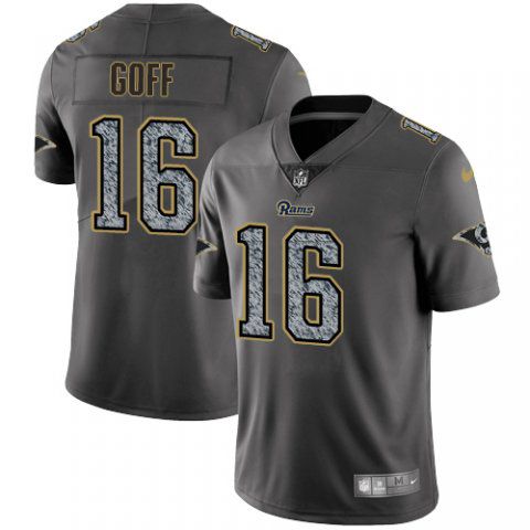 Men Los Angeles Rams #16 Goff Nike Teams Gray Fashion Static Limited NFL Jerseys
